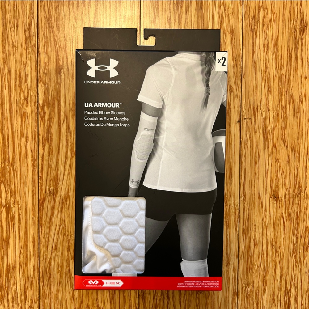 Under Amour  Women’s Volley Ball Padded Elbow Sleeves, White, Size S